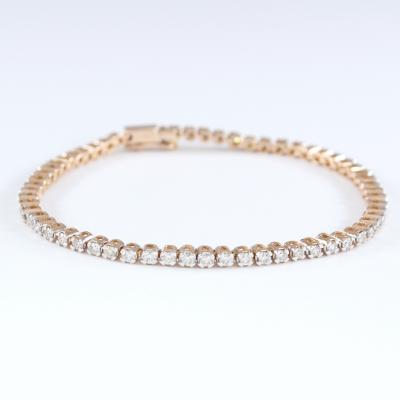 Rose Gold Tennis Bracelet with Diamonds 2