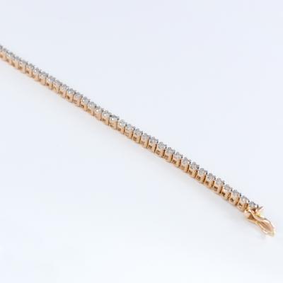 Rose Gold Tennis Bracelet with Diamonds 2