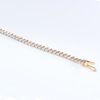 Rose Gold Tennis Bracelet with Diamonds 2