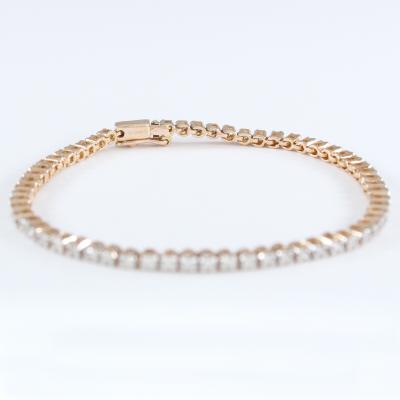 Rose Gold Tennis Bracelet with Diamonds 2