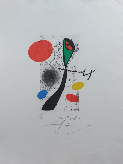 Joan MIRO  Le vent parmi les roseaux (1971)  Gravure originale en couleurs signée au crayon et justifiée/115 2