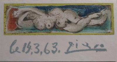 Pablo PICASSO (d’après) - Petit nu couché - Lithographie 2