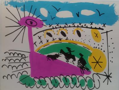 Pablo PICASSO (d’après) - Corrida II - Lithographie 2