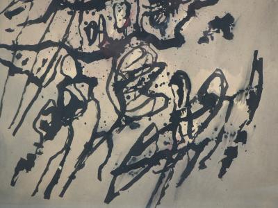 Guillaume CORNEILLE - Composition COBRA - Huile, aquarelle et encre sur papier signée 2