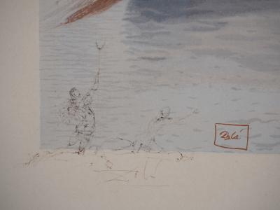 Salvador DALI - Anges et personnages -  Gravure et dessin original signé 2