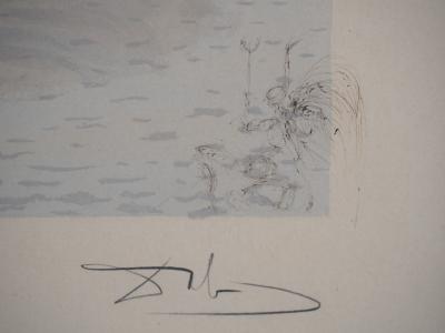 Salvador DALI - Anges et personnages -  Gravure et dessin original signé 2