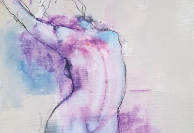 Laurent BERGUES - Femme nue de dos, 2019 - Sérigraphie signée au crayon 2