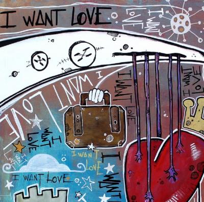 Yohan STORTI - I want love, 2020 - Sérigraphie signée et numérotée 2