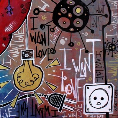 Yohan STORTI - I want love, 2020 - Sérigraphie signée et numérotée 2