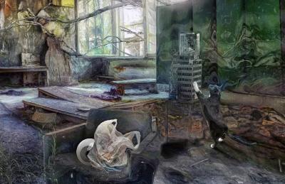 Lionel MORATEUR - Post Apocalypse l’œil regardait Cain, 2019 - Sérigraphie signée et numérotée 2