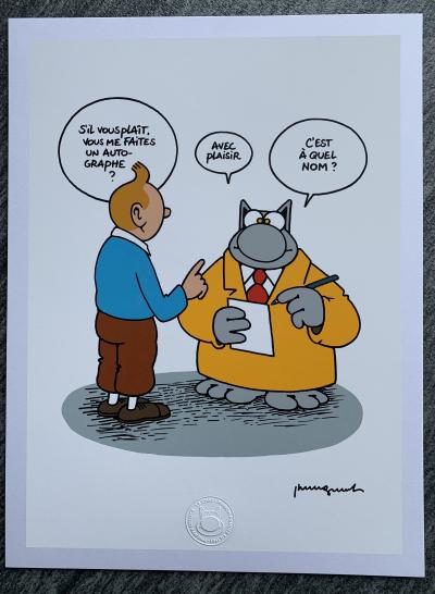 Phillipe GELUCK - Hommage Hergé, 2018 - Sérigraphie 2