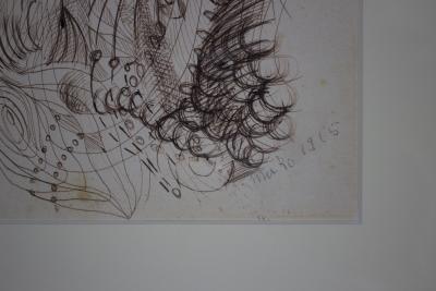 Mirko BASALDELLA - Composizione, 1965 - Encre de Chine sur papier signée à la main 2
