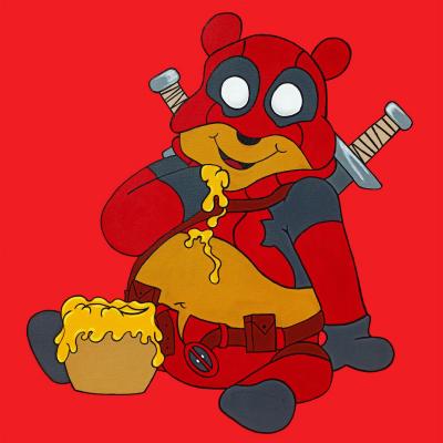 Yann COSRUER - Deadpoolpooh - Sérigraphie signée et numérotée 2