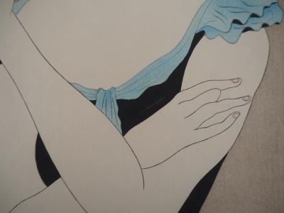 Léonard Tsuguharu FOUJITA : Jeune femme blonde, Gravure originale signée 2