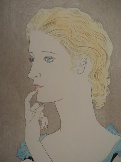 Léonard Tsuguharu FOUJITA : Jeune femme blonde, Gravure originale signée 2