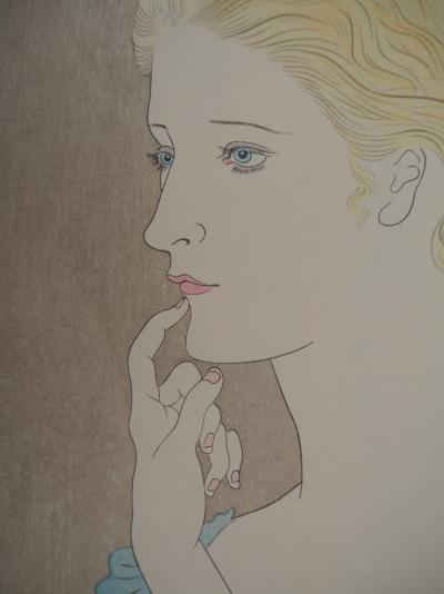Léonard Tsuguharu FOUJITA : Jeune femme blonde, Gravure originale signée 2