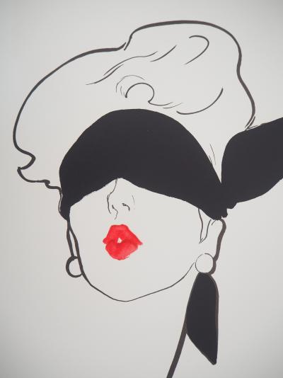 René GRUAU : Rouge baiser - Lithographie originale signée au crayon 2