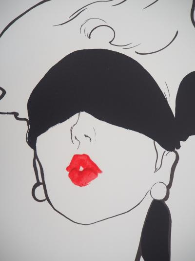 René GRUAU : Rouge baiser - Lithographie originale signée au crayon 2