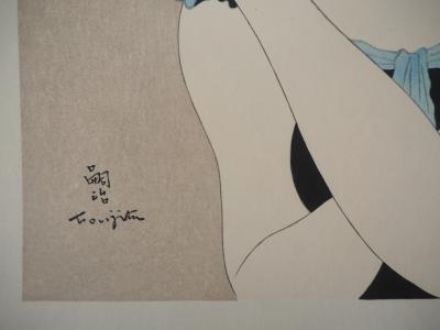Léonard Tsuguharu FOUJITA : Jeune femme blonde, Gravure originale signée 2