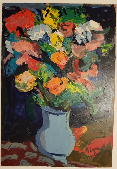 Pierre AMBROGIANI - Bouquets de fleurs - Deux gravures sur bois 2
