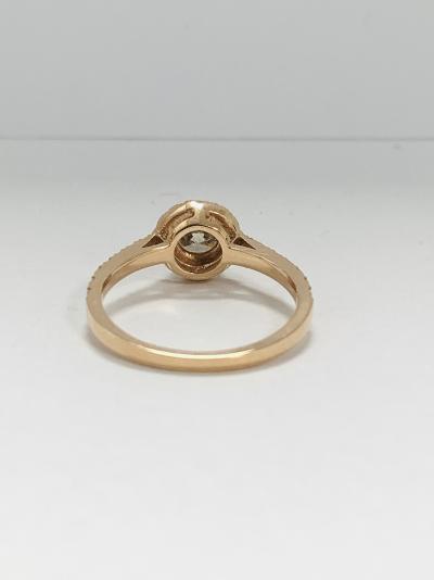 14k rose gold ring, 0.65 ct grey diamond; 0.36 ct side diamonds 2