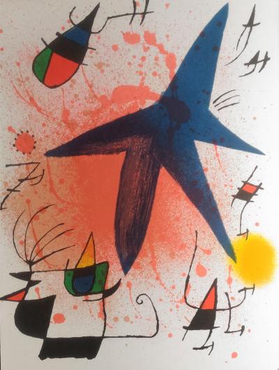Joan MIRO - L’astre bleu, 1972 - Lithographie originale 2