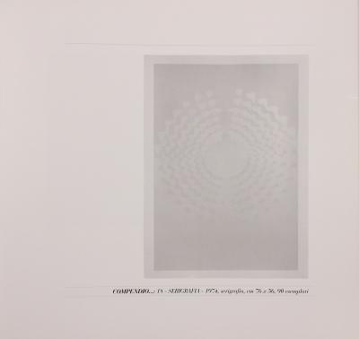Enrico CASTELLANI - Compendio...: 18, 1974 - Sérigraphie argent signée à la main 2