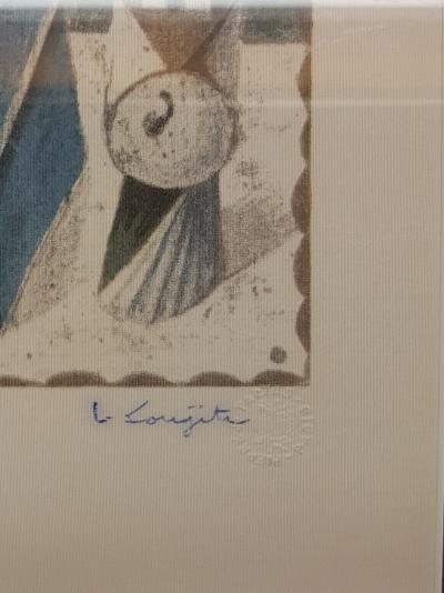 Leonard FOUJITA  - La Mésangère, 1963 - Lithographie originale sur soie signée au crayon 2