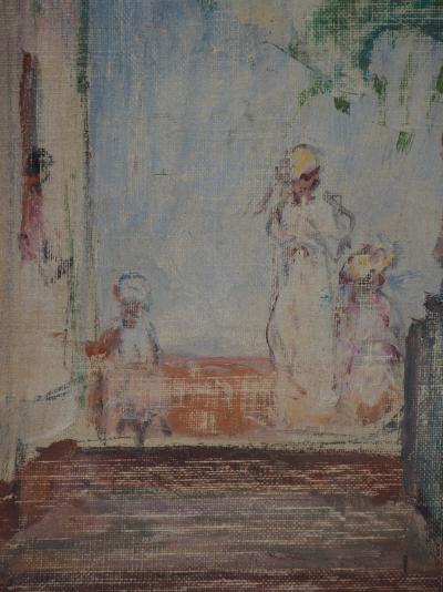 Henri  LEBASQUE - La Terrasse de Sainte Maxime - Huile sur toile signée 2