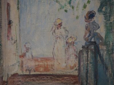 Henri  LEBASQUE - La Terrasse de Sainte Maxime - Huile sur toile signée 2