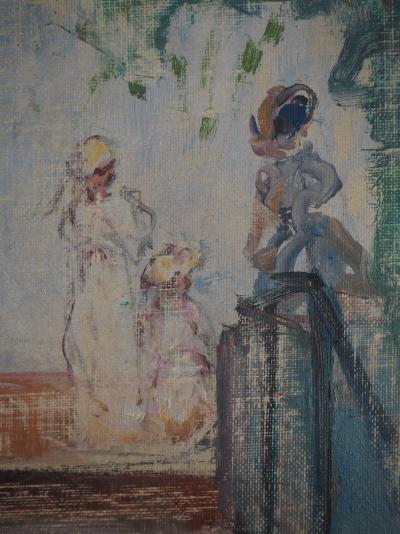 Henri  LEBASQUE - La Terrasse de Sainte Maxime - Huile sur toile signée 2