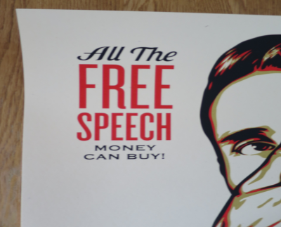 Shepard FAIREY (Obey) - Pay Up Or Shut Up, 2015 - Sérigraphie signée au crayon 2