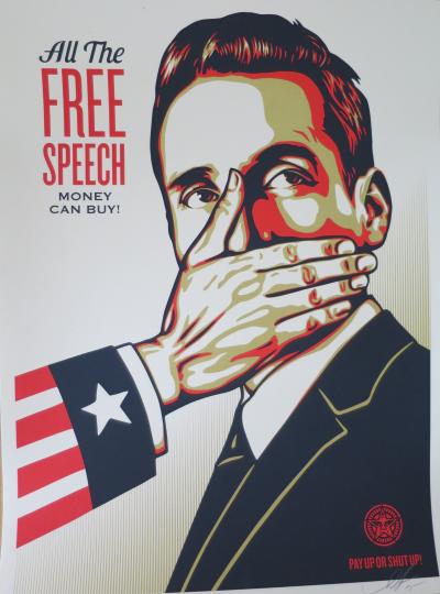 Shepard FAIREY (Obey) - Pay Up Or Shut Up, 2015 - Sérigraphie signée au crayon 2