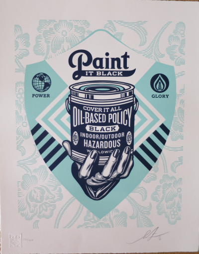 Shepard Fairey (Obey) - Paint It Black - Impression signée 2