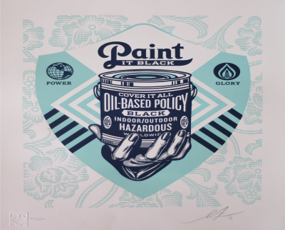 Shepard Fairey (Obey) - Paint It Black - Impression signée 2