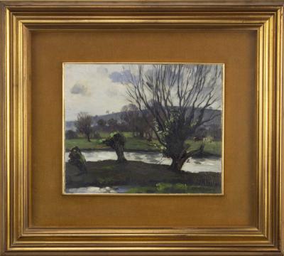 Edouard CHAPPEL Verso sera, 1910 Huile sur bois 2