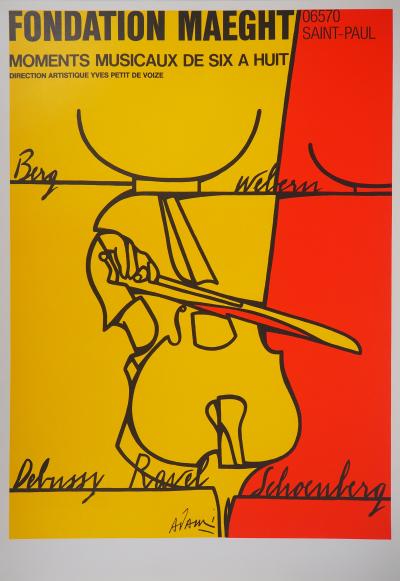 Valerio ADAMI : Moments Musicaux à la Fondation Maeght - Lithographie originale signée 2