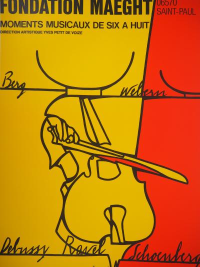 Valerio ADAMI : Moments Musicaux à la Fondation Maeght - Lithographie originale signée 2