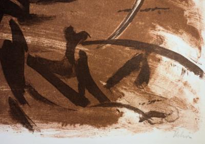 Jean HELION : La foule sur le Port - Lithographie originale signée au crayon 2