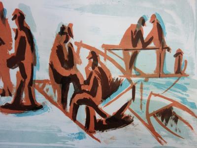 Jean HELION : Mer, à l’heure d’embarquer - Lithographie originale signée au crayon 2