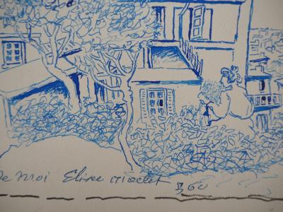 Elisée MACLET : Montmartre, Rue du Mont Cenis - Aquarelle signée 2