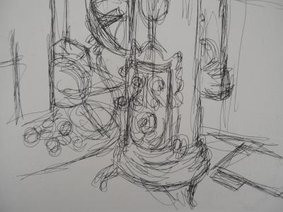Alberto GIACOMETTI : Le poêle à charbon, 1956 - Gravure originale 2
