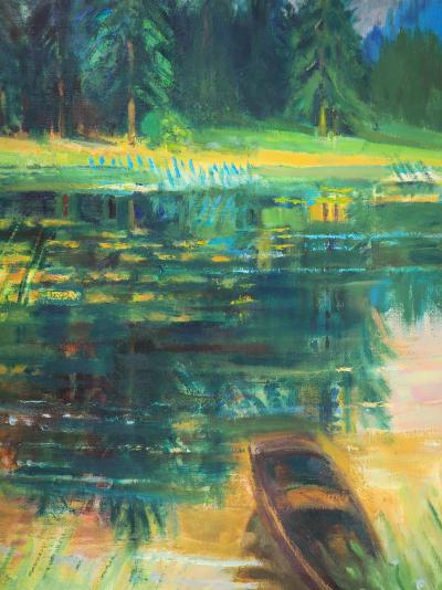 Paul COLLOMB - Reflets sombres sur l’eau - Huile sur toile signée 2
