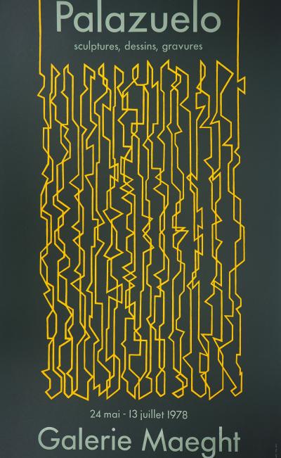 Pablo PALAZUELO : Fils géométriques  - Affiche lithographique 2