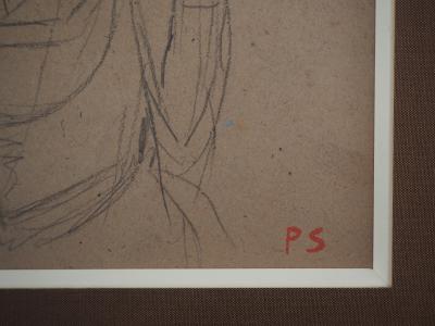 Paul SERUSIER - Bretagne, la fileuse de Pont Aven - Dessin original signé 2