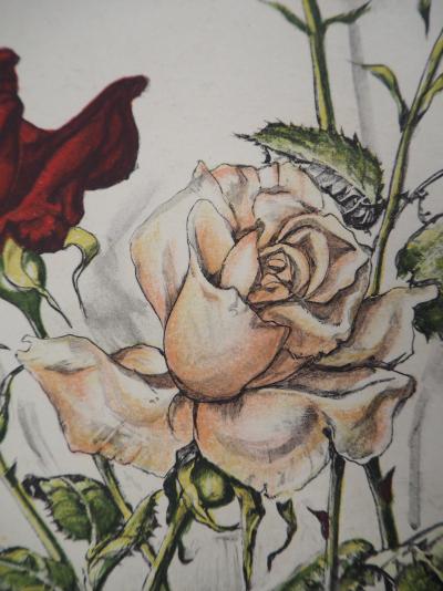 Léonard Tsuguharu FOUJITA : Le bouquet de roses - Lithographie signée 2