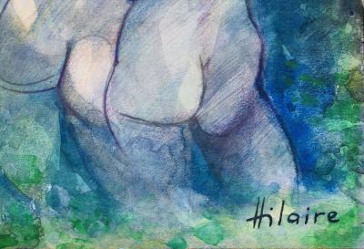 Camille HILAIRE - Le bain des courtisanes, 1995 - Aquarelle originale signée 2