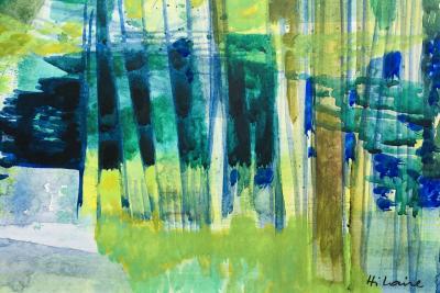 Camille HILAIRE - Sous-bois, 1975 - Aquarelle originale signée 2