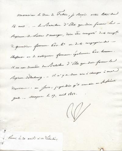 NAPOLEON 1er - Lettre signée 2