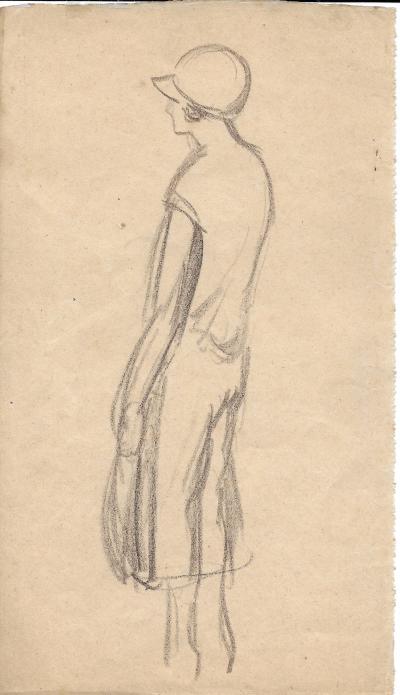 Pierre BONNARD - Etude de femme, vers 1923 - Dessin original 2